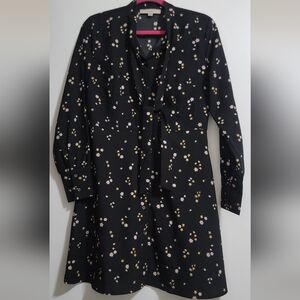 LOFT Black Floral Patterned Top